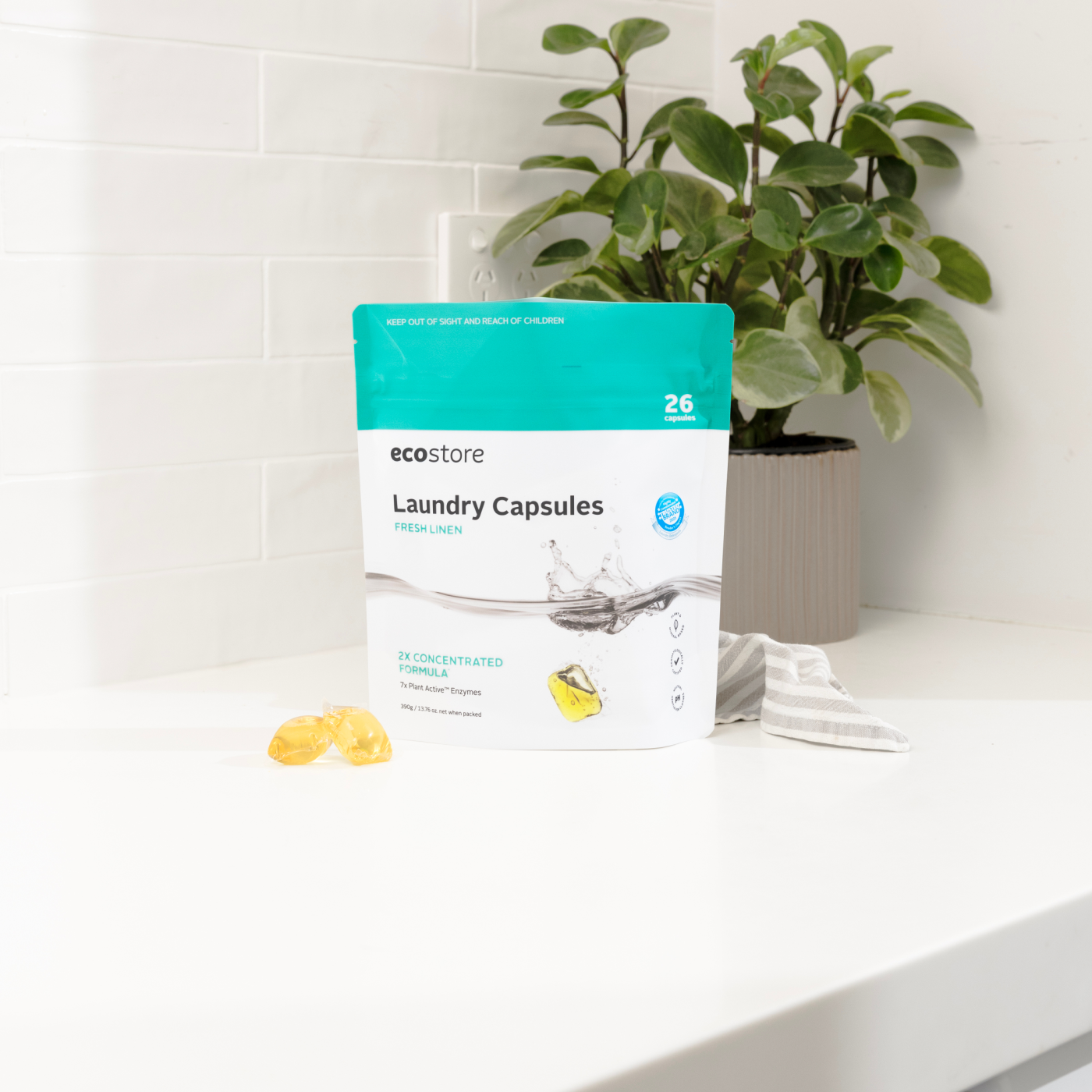 Fresh Linen Laundry Capsules Pouch