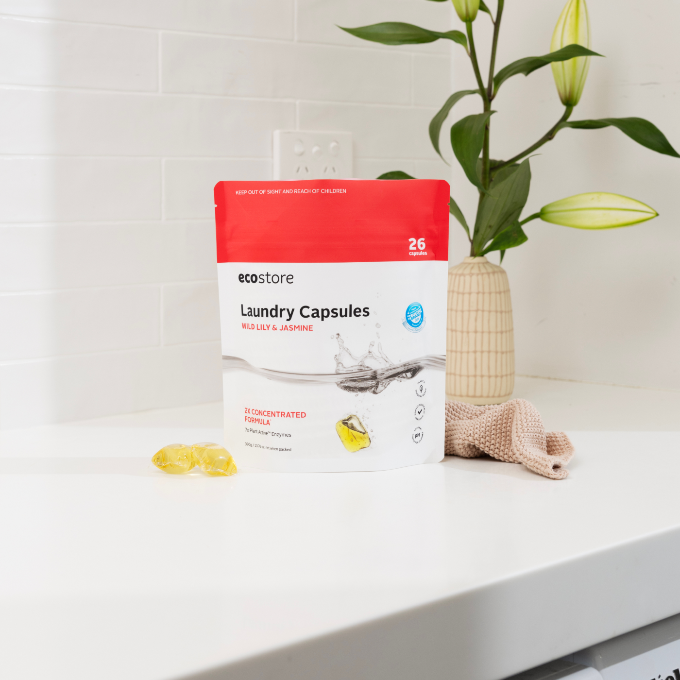 Wild Lily & Jasmine Laundry Capsules Pouch