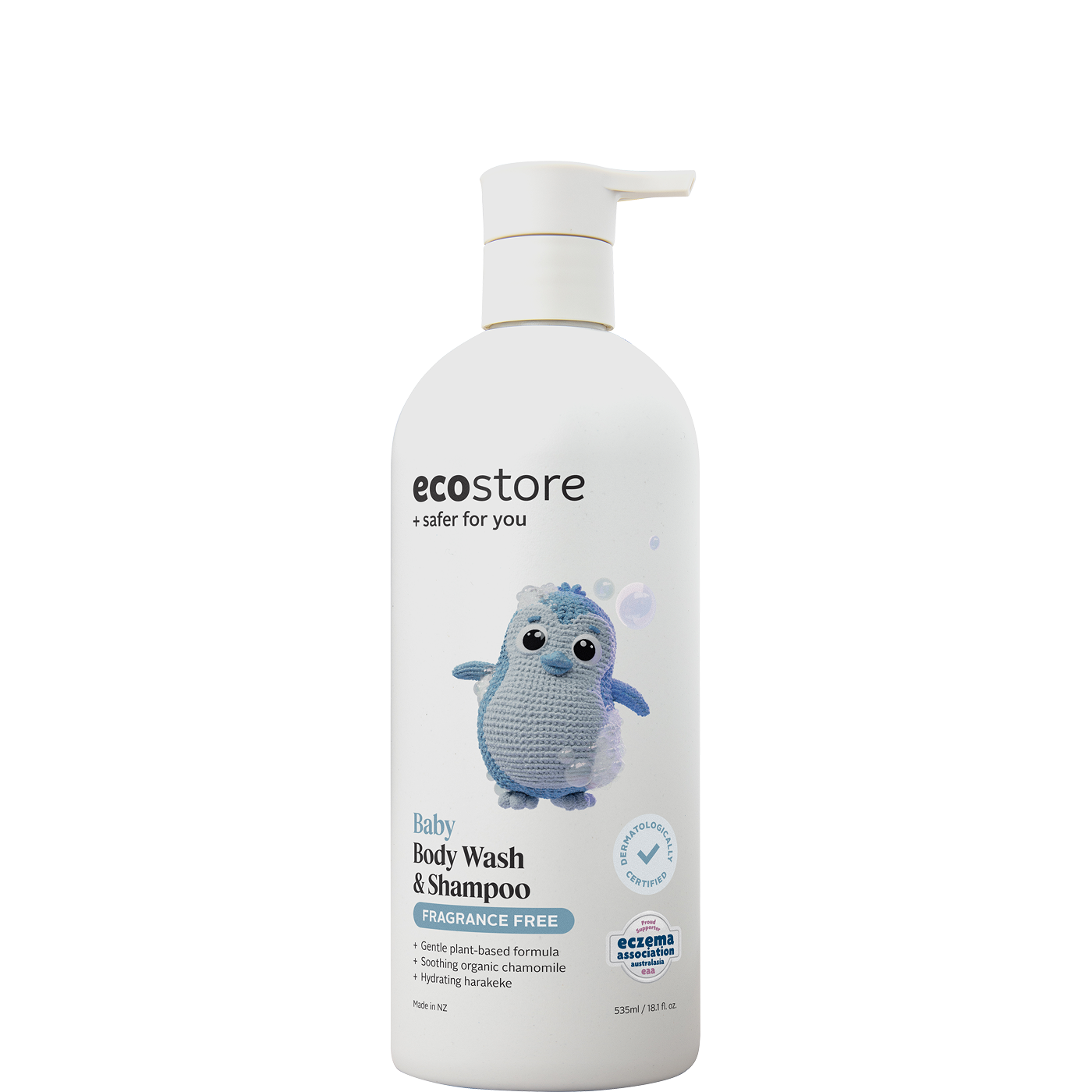 Fragrance Free Baby Body Wash & Shampoo 535ml