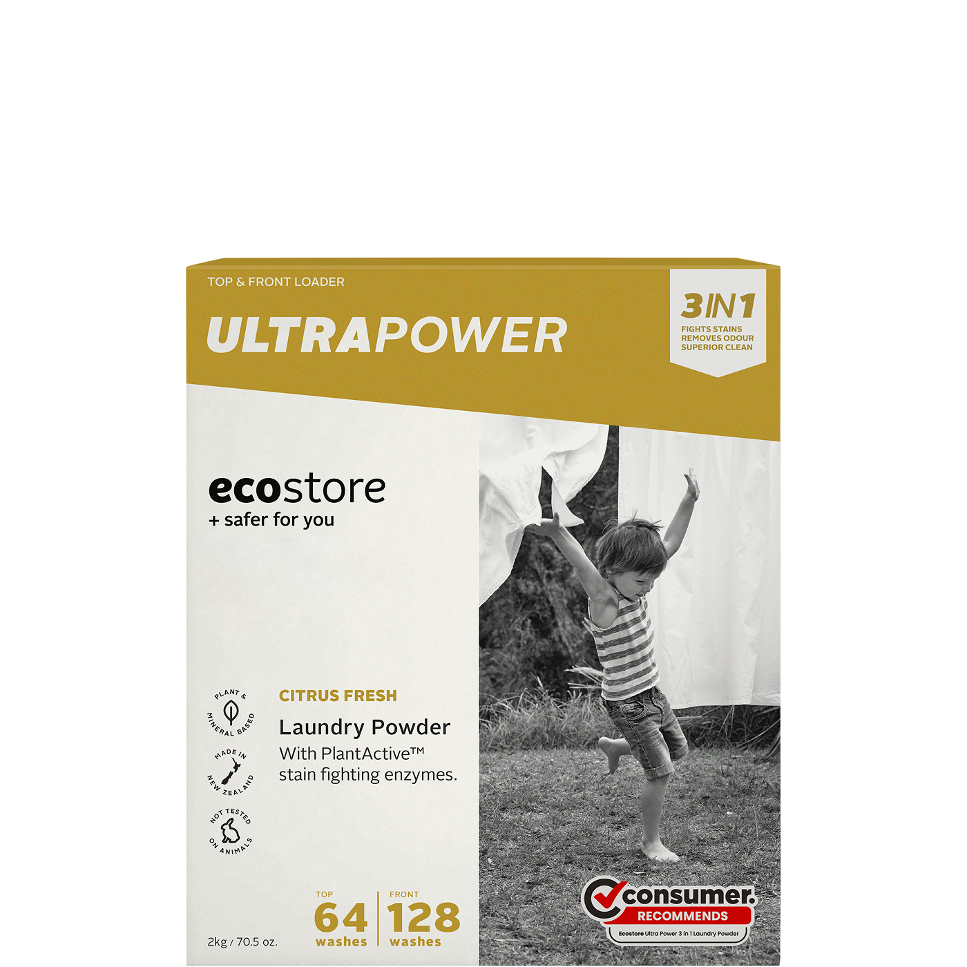 Ultra Power 3 in 1 Laundry Powder 2kg