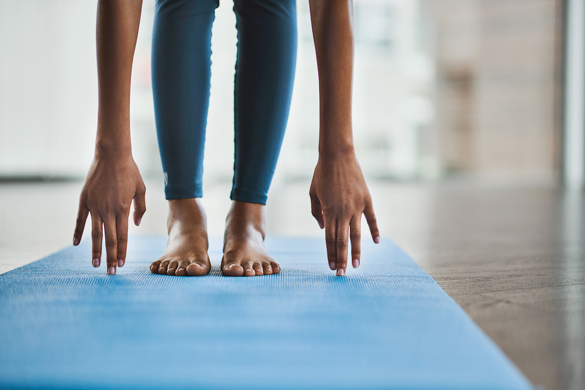 Woman in yoga pose